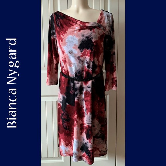 💥2/$30 Bianca Nygard 🇨🇦 Jewel Tone Knit Dress sz10 - Picture 1 of 13